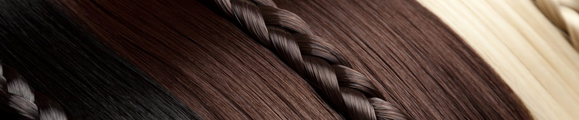 Closeup on luxurious straight glossy hair